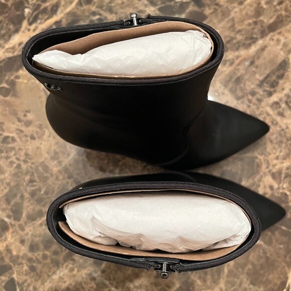 Michael Michael Kors Blaine Black Leather Booties Size 6 - Picture 13 of 16